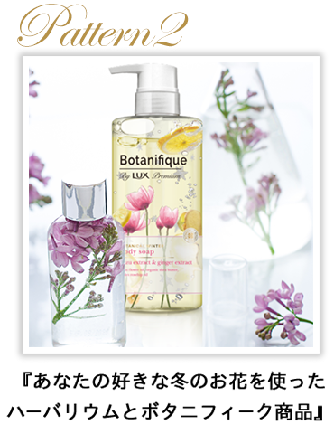 Pattern2『あなたの好きな冬のお花を使ったハーバリウムとボタニフィーク商品』